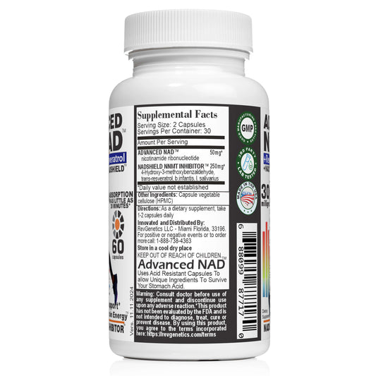 RevGenetics Advanced NAD & NADshield: NNMT Inhibitor for NAD+ Protection and Longevity By RevGenetics Advanced_NAD_300_-_l Member Products,All Products