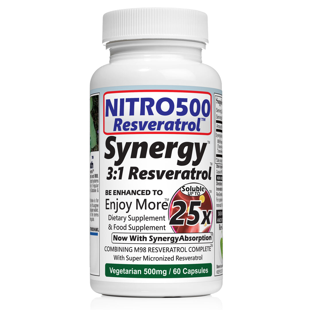 RevGenetics Nitro Micronized Resveratrol Supplement - Nitro500 500mg for Anti-Aging, GMP-Certified - Heart This Today For Health, 3rd party assured By RevGenetics Nitro500-F Member Products,All Products