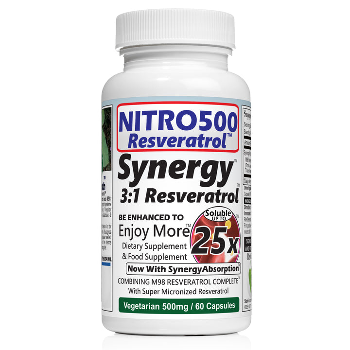 NEW Nitro 500 Synergy Resveratrol With Up To 25x Solubility Nitro500-F