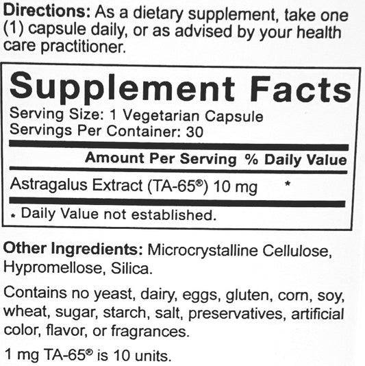 TA Sciences TA-65: 10 mg Telomerase Activator - Ships (1st & 15) Screenshot_20230608120500 Member Products,All Products
