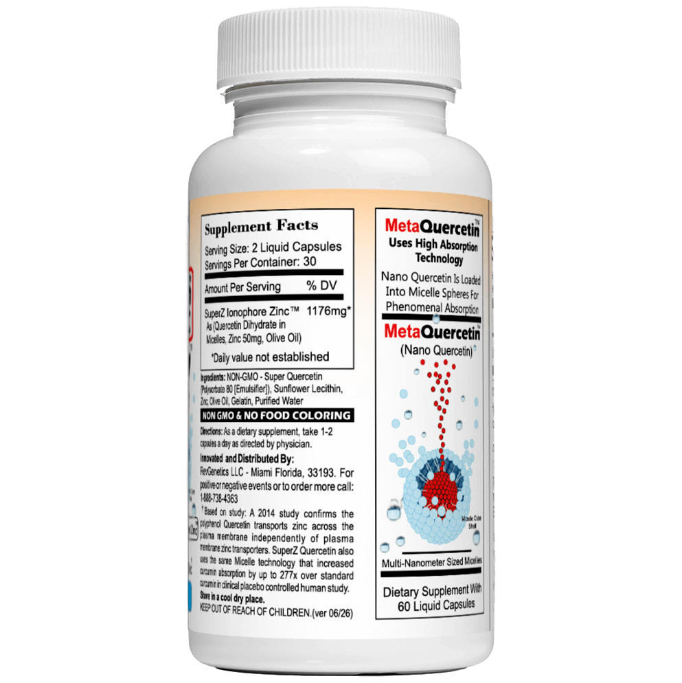 MetaQuercetin SuperZ: Micelle + Ionophore Powered Zinc™ - PreOrder will be announced soon MetaQuercetinRight993x993-sw