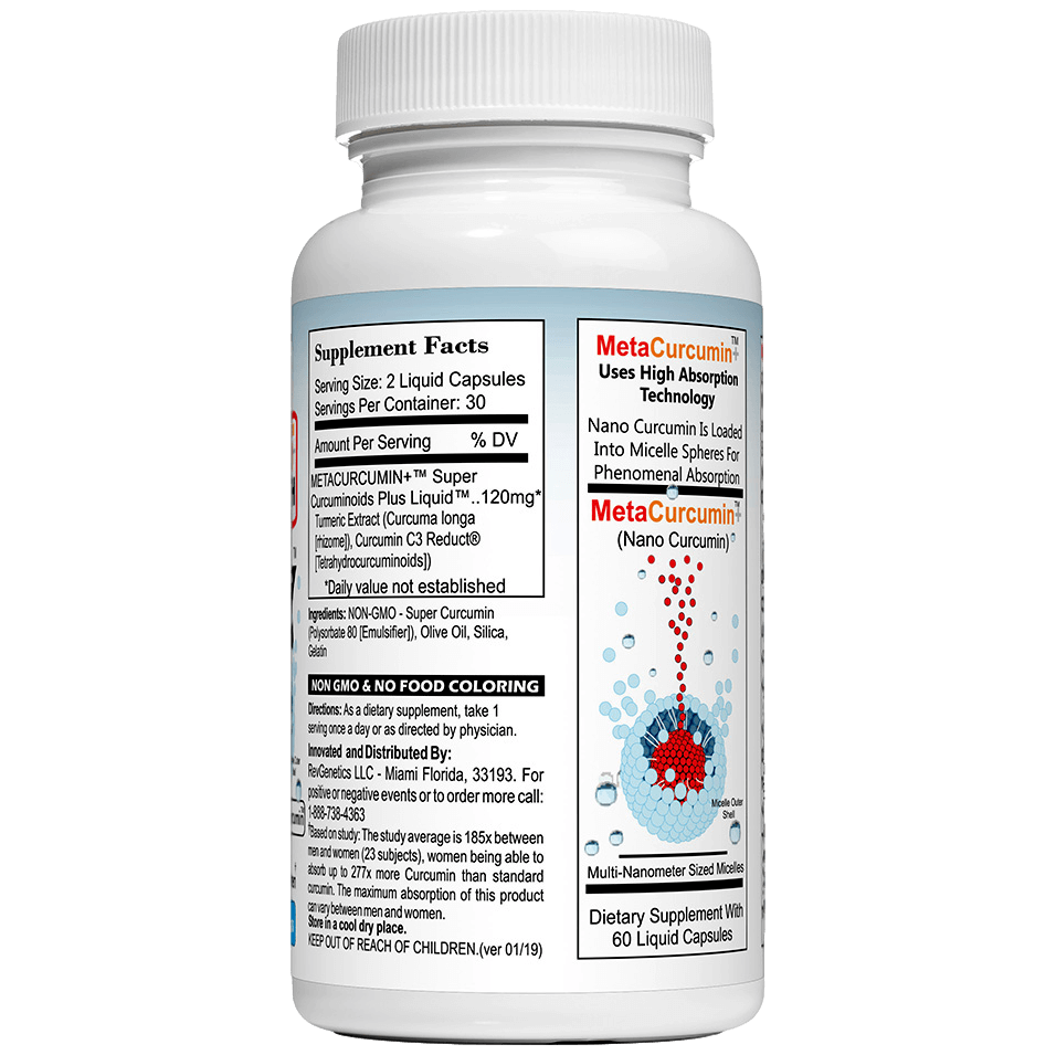 MetaCurcumin 277x super curcumin liquid capsules