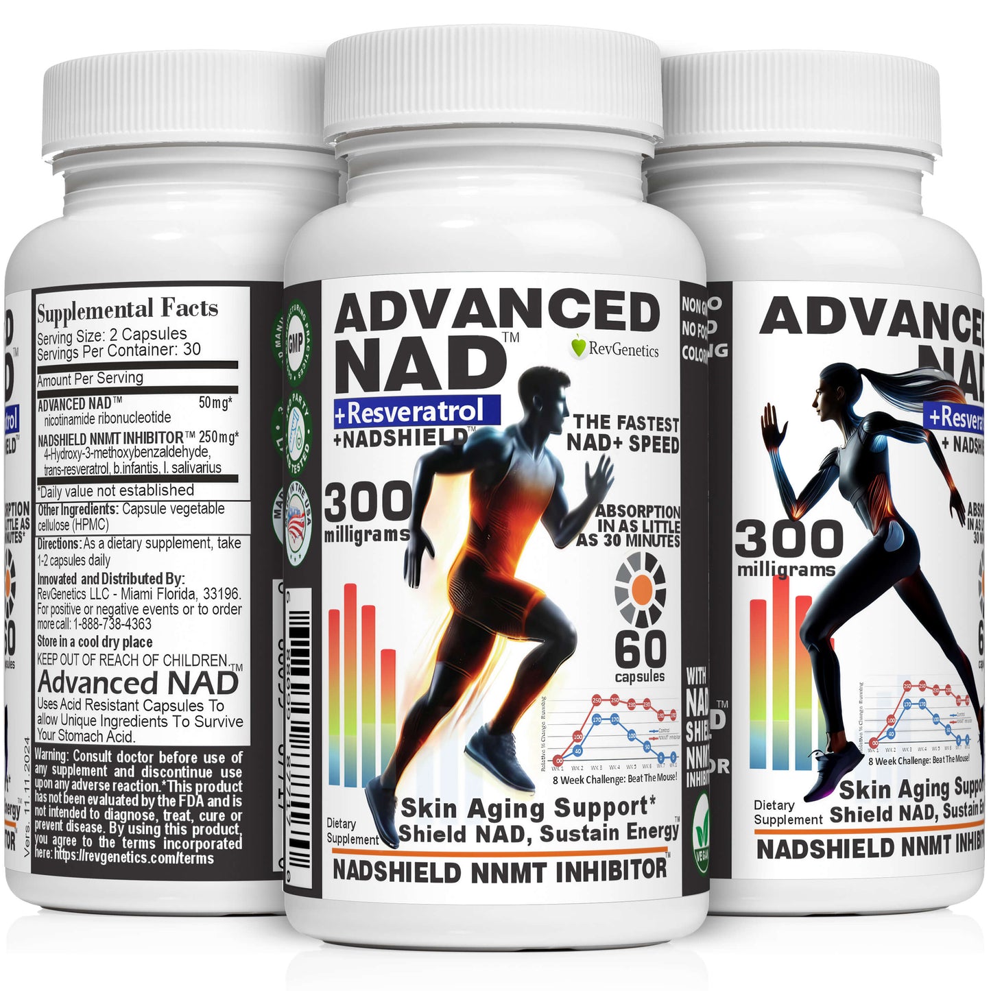 RevGenetics Advanced NAD & NADshield: NNMT Inhibitor for NAD+ Protection and Longevity By RevGenetics Advanced_NAD_300_-_g Member Products,All Products