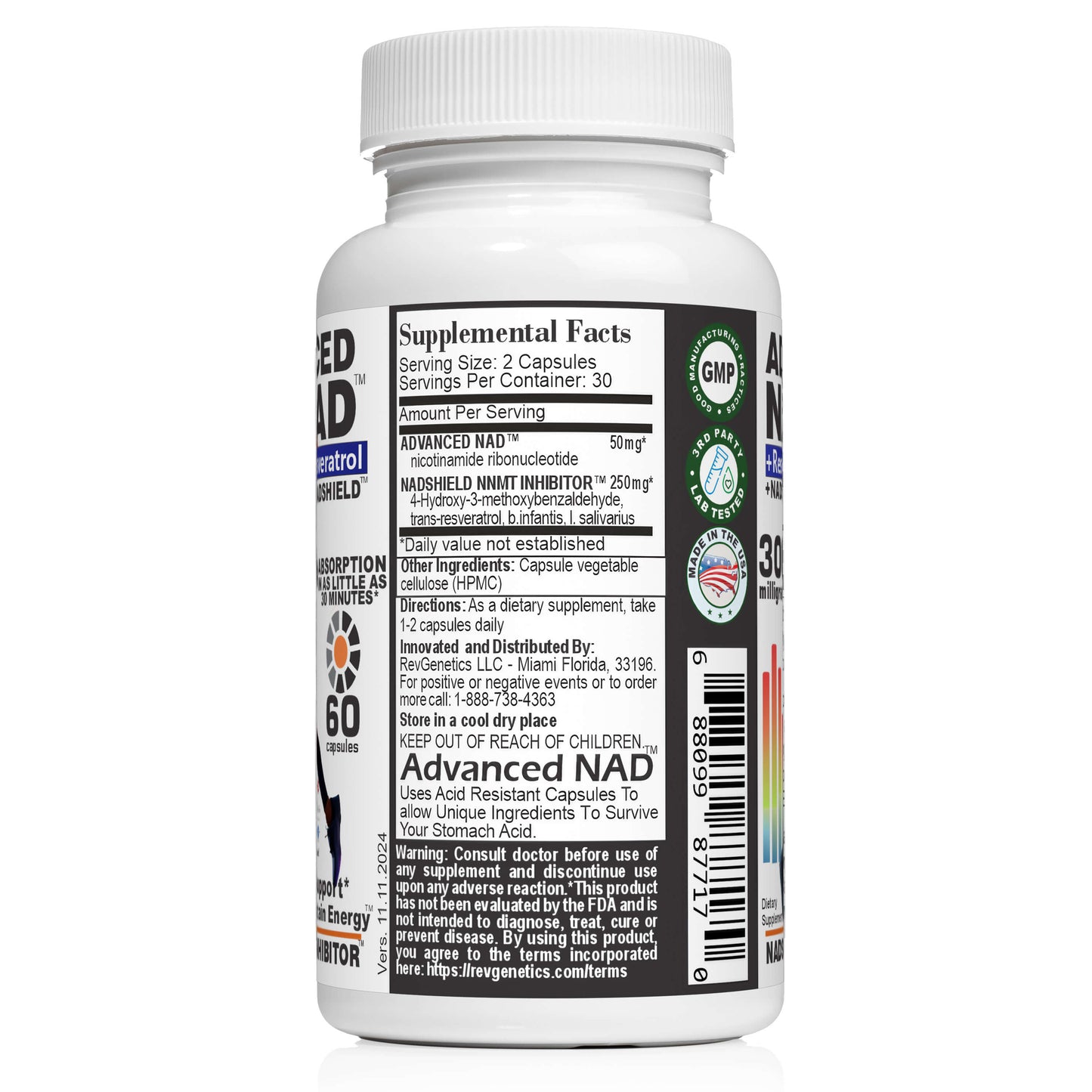 RevGenetics Advanced NAD & NADshield: NNMT Inhibitor for NAD+ Protection and Longevity By RevGenetics Advanced_NAD_300_-_l Member Products,All Products