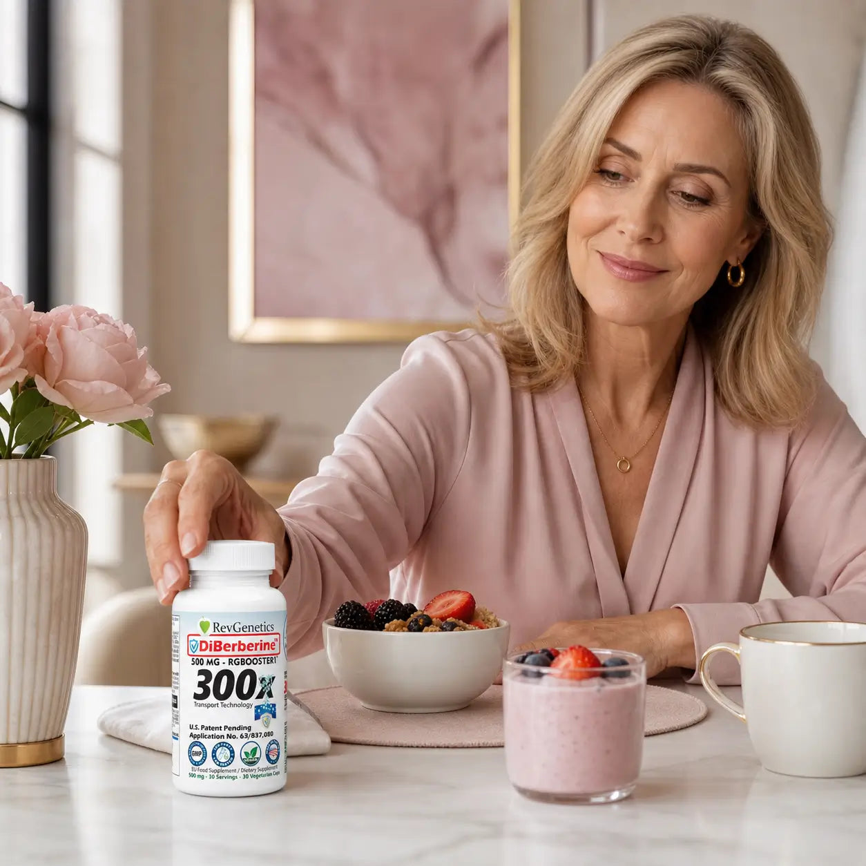 RevGenetics DiBerberine 300x: Dihydro Berberine Enteric + 300x Patent Pending Booster DiBerberinerealwomen2 Member Products,All Products