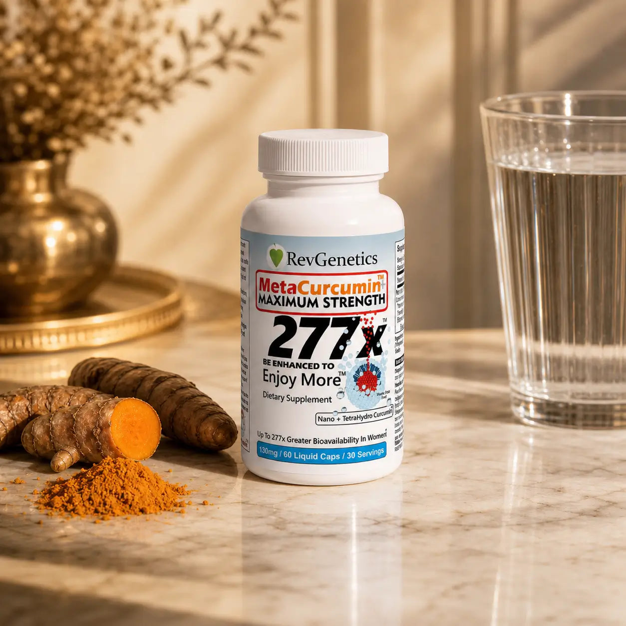 RevGenetics MetaCurcumin 277x: 10x SIRT6 Boost, No Pepper MetaCurcumin_Life_5 Member Products,All Products