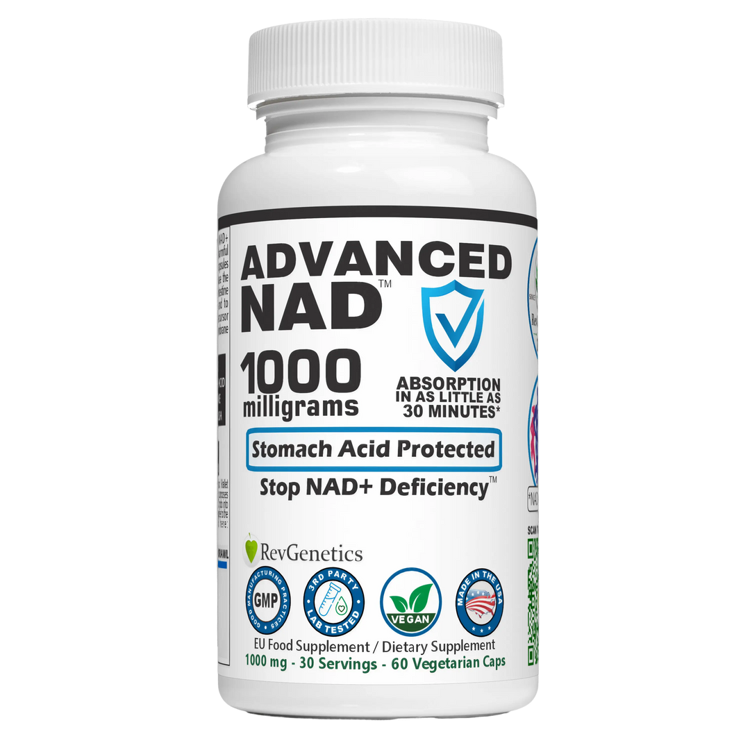 RevGenetics HarmonyMeno: Menopause Energy Bundle - NAD 1000, Spermidine, TetraCurcumin NADsupplement-AdvancedNAD1000-front_png Member Products,All Products