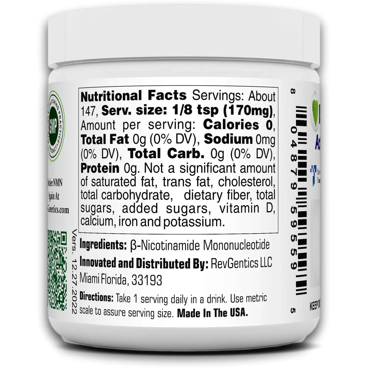 Advanced NMN sublingual powder, NAD+ precursor 25g