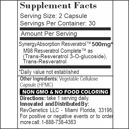 NEW Nitro 500 Synergy Resveratrol With Up To 25x Solubility Nitro500-Vegetarian-SuperAbsorptionResveratrol-FACTS