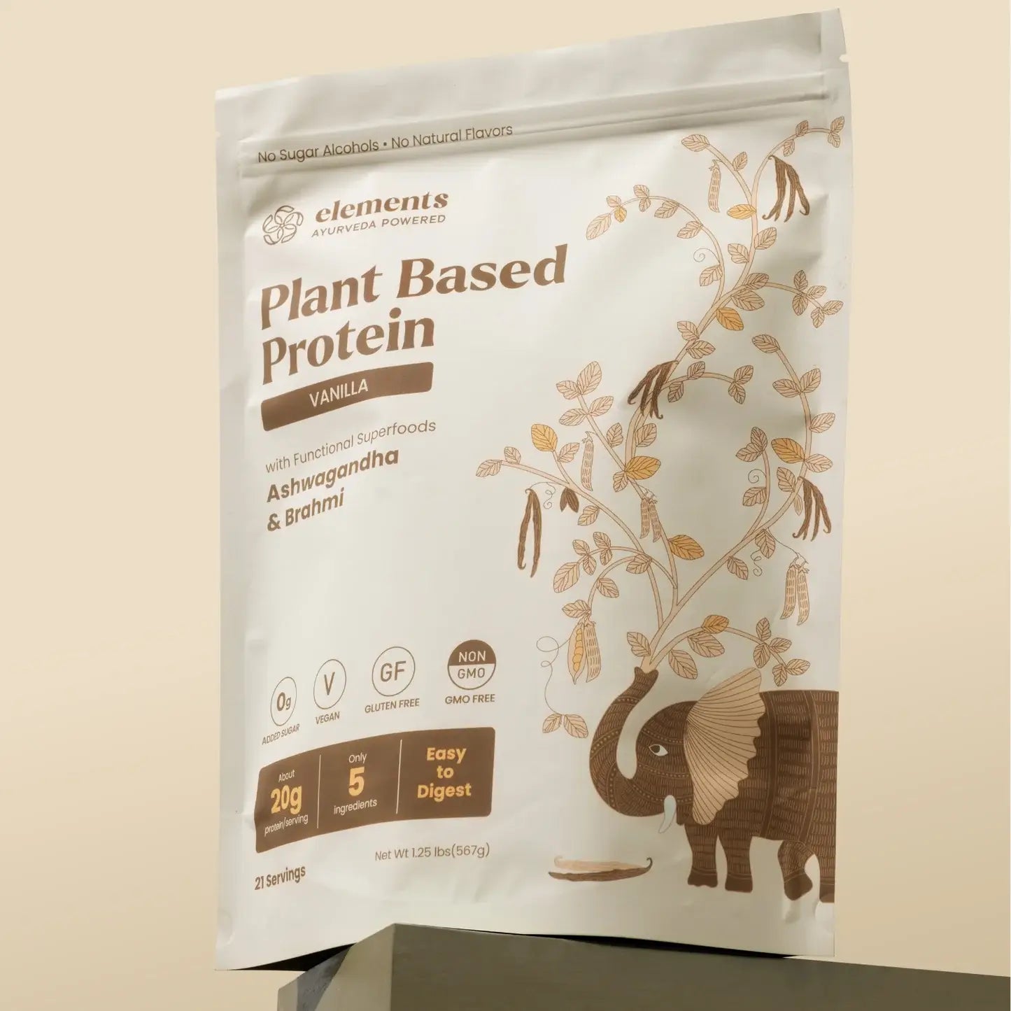 Elements Truffles Plant Based Protein Powder: Vanilla (21 Servings) ProteinPowder2 Protein