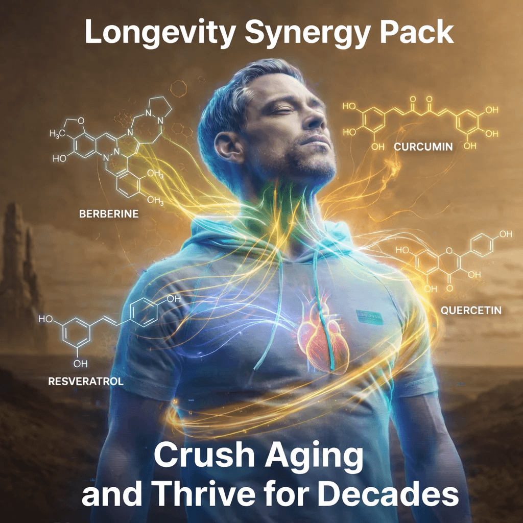 RevGenetics RevGenetics Ultimate 4-Compound Longevity Protocol RevGenetics_Longevity_Synergy_Pack Member Products,All Products