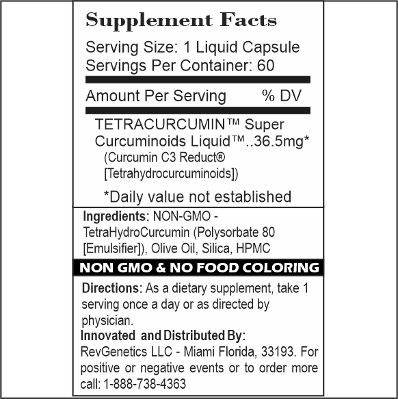 TetraCurcumin: Nano Super TetrahydroCurcumin tetracurcumin-capsules-ingredients-edited