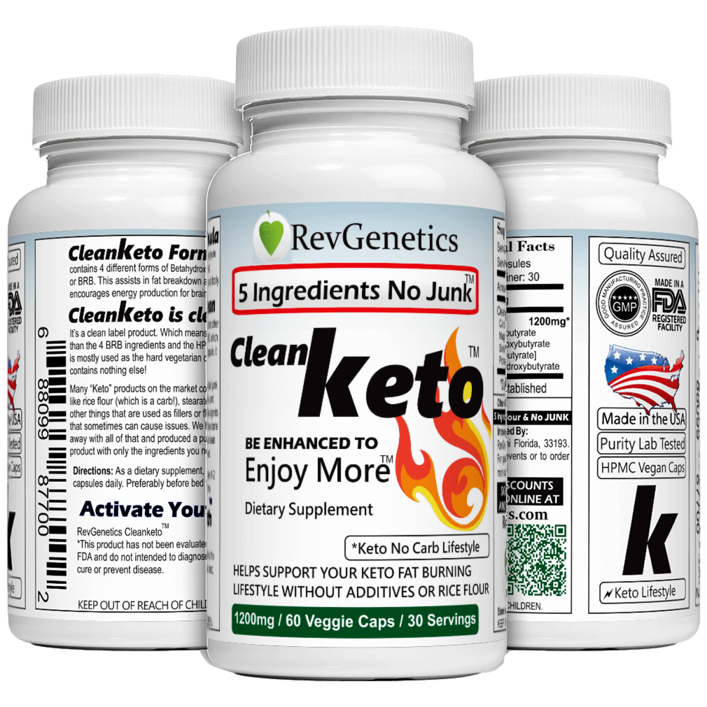 RevGenetics CleanKeto: 4 Types Of Beta-Hydroxybutyrate And No Junk Keto-gBest-sw Discontinued