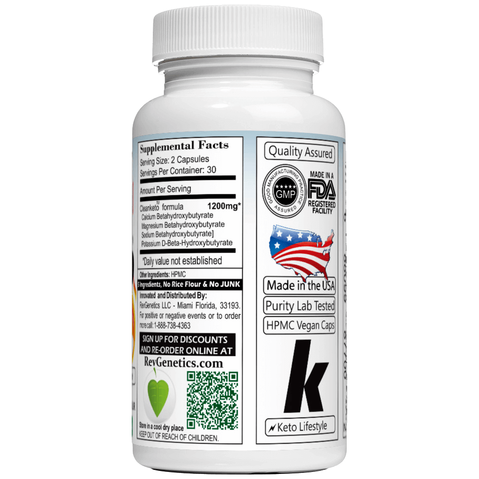 RevGenetics CleanKeto: 4 Types Of Beta-Hydroxybutyrate And No Junk Keto-rBest-sw Discontinued