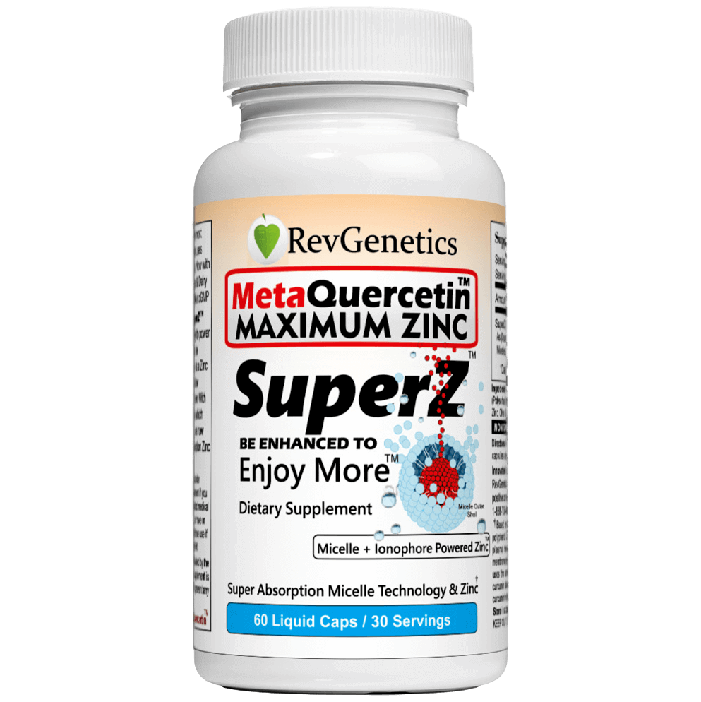 MetaQuercetin Super Z quercetin supplement with nano micelle technology for maximum absorption and zinc delivery