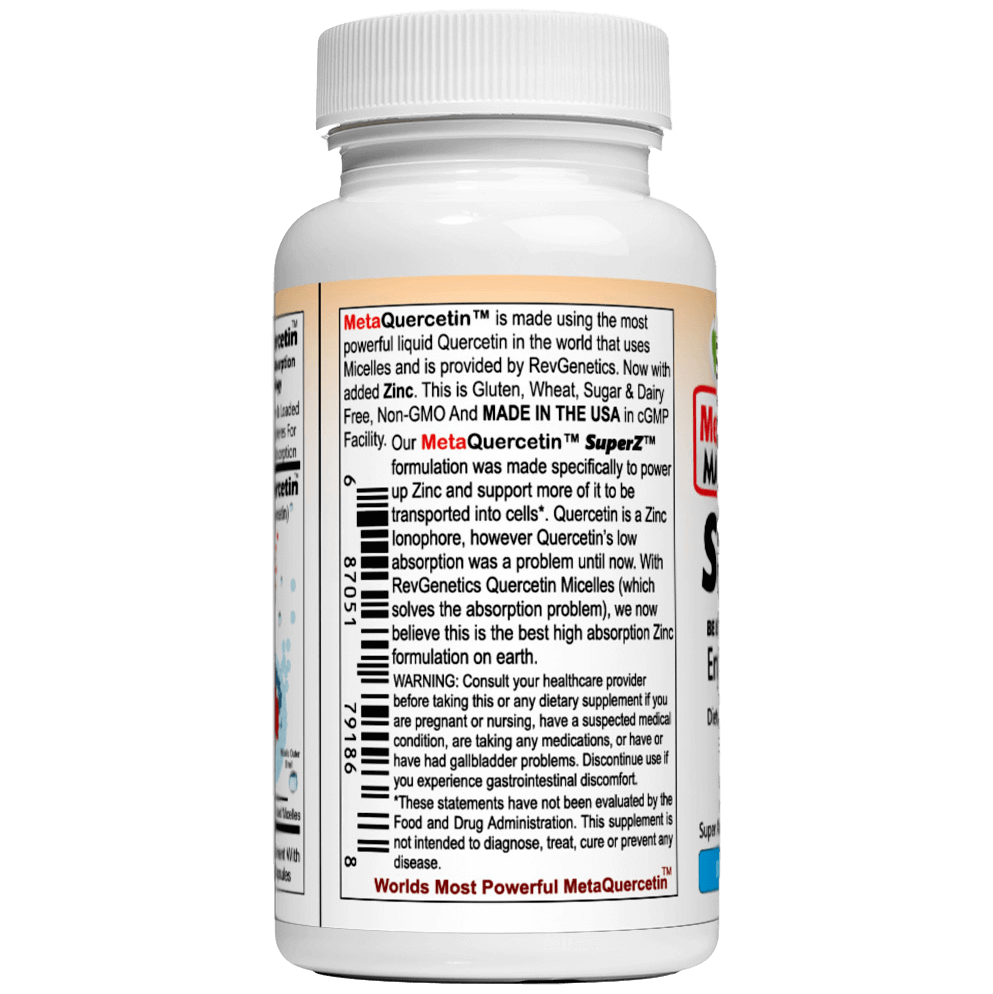 MetaQuercetin SuperZ: Micelle + Ionophore Powered Zinc™ - PreOrder will be announced soon MetaQuercetinLeft993x993-sw
