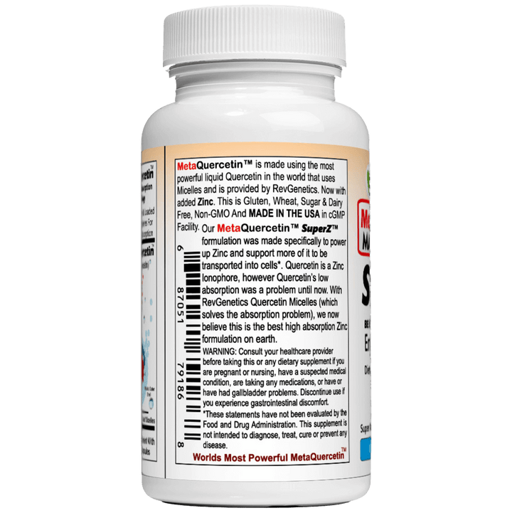 MetaQuercetin SuperZ: Micelle + Ionophore Powered Zinc™ - PreOrder will be announced soon MetaQuercetinLeft993x993-sw