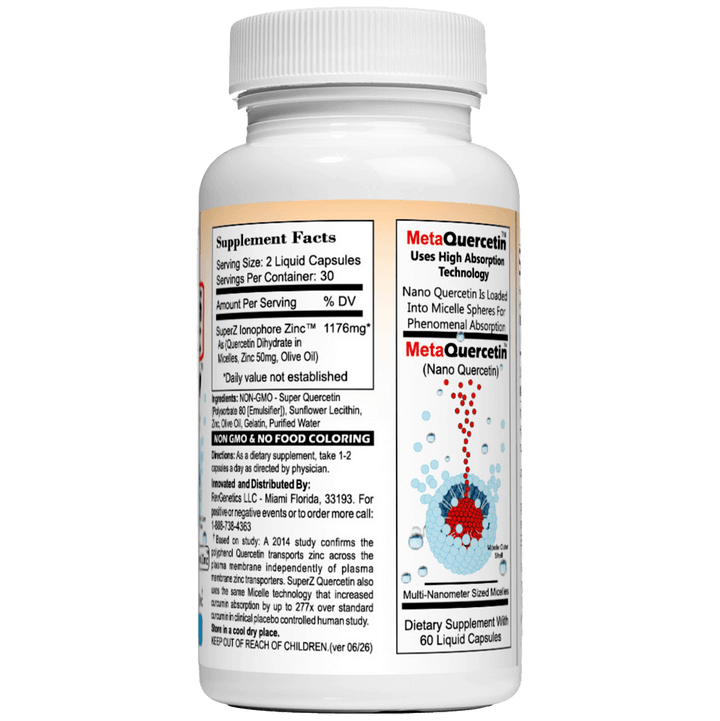 MetaQuercetin SuperZ: Micelle + Ionophore Powered Zinc™ - PreOrder will be announced soon MetaQuercetinRight993x993-sw