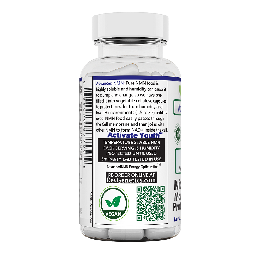 Advanced NMN 1000 mg: 60 500mg Capsules NMN-1000-Protected-Left
