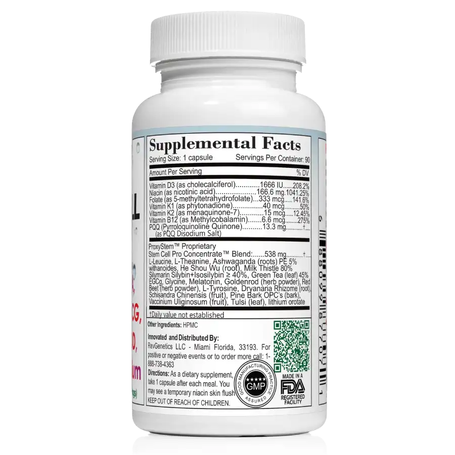 RevGenetics StemCellPro IV™ ProxyStem Core Formula With PQQ StemCellProIV-Right_1024x1024_2x-opt Member Products,All Products