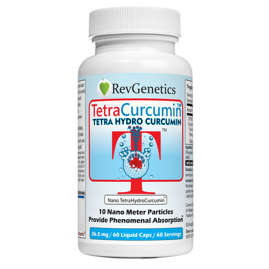 RevGenetics HarmonyMeno: Menopause Energy Bundle - NAD 1000, Spermidine, TetraCurcumin TetraCurcumin-front Member Products,All Products